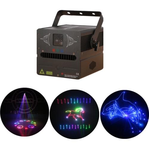 AUCD 500mW Program Edit Play SD Card RGB Beam Animation Scan Laser Projector Lights DMX Dsico DJ Party Show Stage Lighting FBS5