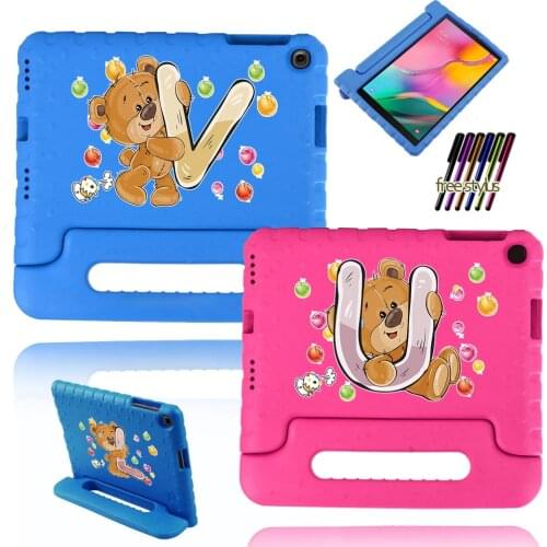 Tablet Case for Samsung Galaxy Tab A 10.1 T510 T515 Tablet PC Protective Case Shockproof and Anti-fall Children Cute+ Stylus