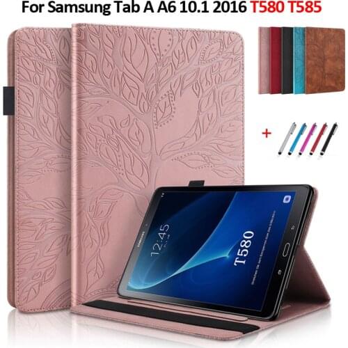 Tablet Case for Samsung Galaxy Tab A 6 A6 2016 10.1 PU Leather Smart Cover for Funda Galaxy Tab T580 SM-T585 SM-T580 10 1 Case