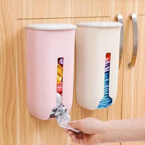 Economic Trash Bag Plastic Home Neat Convenient Garbage Bag Holder Organizer Kitchen Hanging Wall Cupboard
