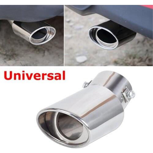 Chrome Car Exhaust Tip Muffler Pipe Tip Stainless Steel Exhaust Muffler Pipe Tip Pipe Universal 2.5 Inch Inlet