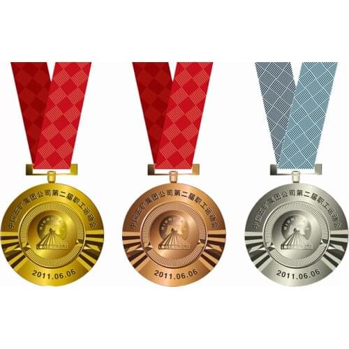 Custom Metal Die Casting Glossy Medal Promotion Gold Silver Silver Bronze Medal