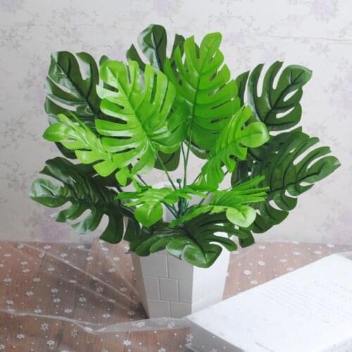 Artificial Plants Branches Green Leaf Turtle Leaf Home Wedding Decorative Tropical Leaves