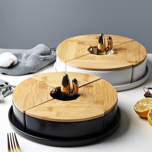 Ceramic Dried Fruit Tray Household Items Dried Fruit Box Nordic Creative Snack Tray Fruit Tray Coffee Table