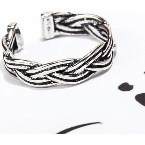 7 Kinds Geometrical Patterns Hollow Voluble Chain Bands Exquisite Crown Simulated Pearl Silver Plated Midi Rings For Women