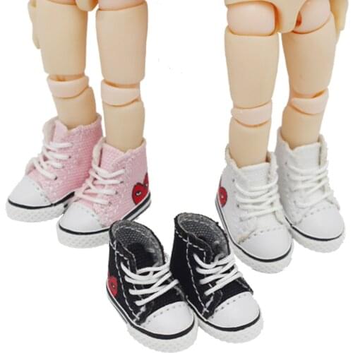 OB11 Canvas Shoes Obitsu 11 1/12 BJD Doll Boots GSC Doll Shoes Doll Accesories 2.5*1.1cm