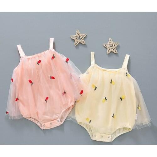 Summer new born baby girls clothes rompers for toddler girls babies clothing outfit design jumpsuit 1st baby birthday rompers