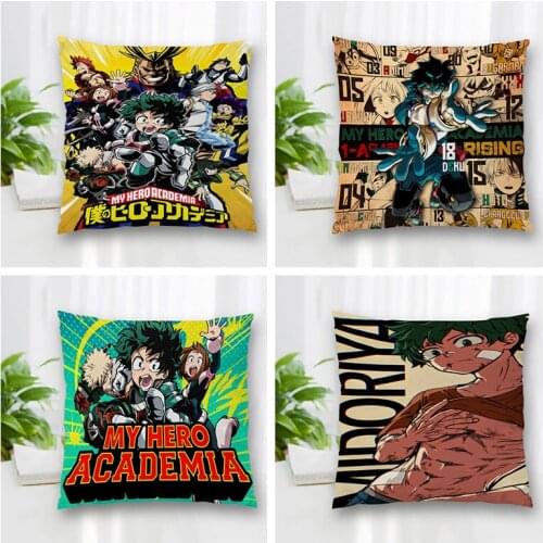 Hot Sale Custom My Hero Academia Square Pillowcase Zipper Double-Sided Pillowcase Living Room Bedroom Multi-Size 35x35cm 60x60cm