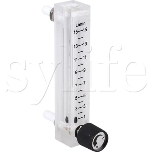 LZQ-7 Acylic Flowmeter 1-15LPM Gas Oxygen Flow Meter with Control Valve