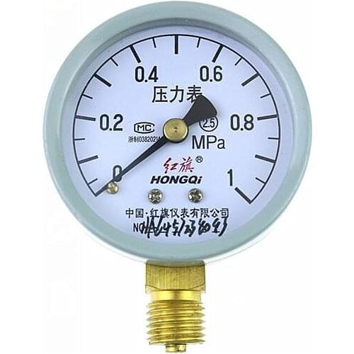 Pressure gauge 0-1 MPa water pressure testing vacuum negative pressure of gas engine tubing 60MM M14*1.5