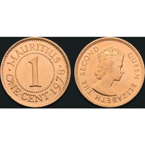 Mauritius 1 Cent 1978 100% Real Original Coins Genuine Issuing Collection Coins Unc