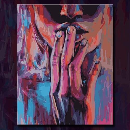 Paint By Number Girl Hand Painted Painting DIY Coloring By Numbers Portrait Kits Art Drawing On Canvas Gift Home Decor