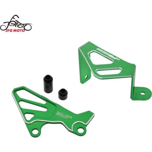 Motorcycle Front Sprocket Cover Rear Caliper Guard Rear Brake Disc Guard Protector Cover For Kawasaki KLX250 KLX 250 2005-2020