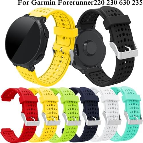 Soft Silicone Watch Band Strap for Garmin Forerunner220 230 630 235 SmartWatch Bracelet Sport Replacement Wristband Strap Correa