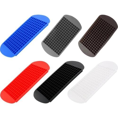 160 Cavity Silicone Bar Ice Cube Tray Mini Ice Cubes Ice Small Maker Mold Kitchen Grade Drop Mold Food Square Shipping Sili U9E8