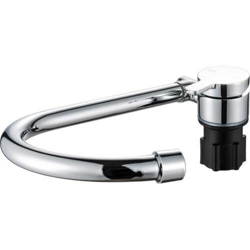 Foldable RV Faucet 360 Degree Rotation 9/16 Inlet Thread Single Handle Cold & Hot Water Mixer Copper Faucet for RV Deck