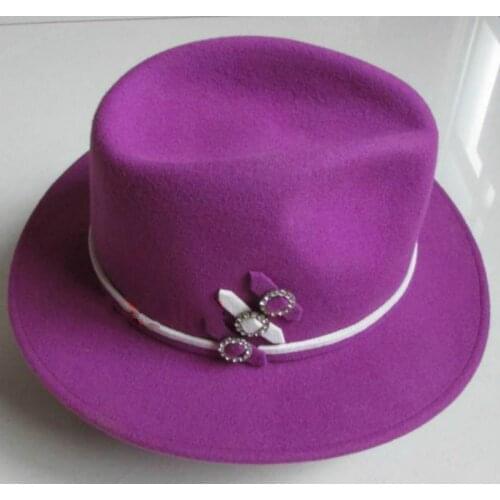 X057 100% Wool Top Hat Cowboy Hat Horse Riding Hat Western Cowboy Hat Full Range of Colors for Men and Women