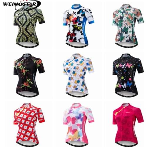 Weimostar Quick Dry Cycling Jersey Women 2019 Pro Team Bike Jersey MTB Shirt Maillot Ciclismo Anti-UV Bicycle Jersey Cycle Wear