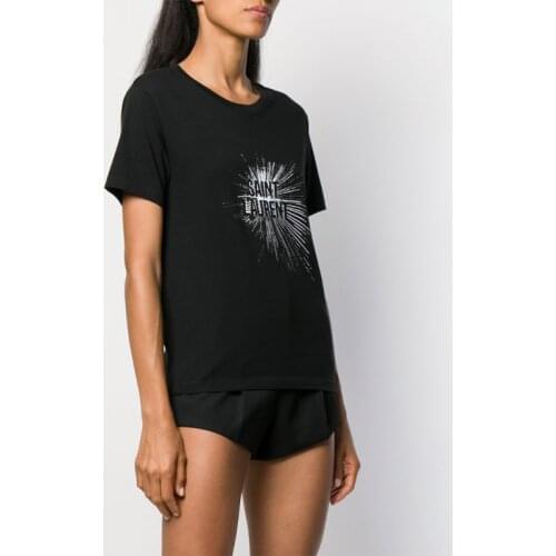 2021 Summer Women Clothing Fashion Letter Print Tshirt 100% Cotton Casual Tops Plus Size Tee black White Female Brand Tshirts