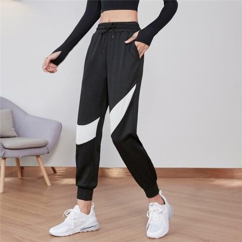 Vansydical Sweatpants Women Loose Slim Running Training Trousers Polyester Female Sport Fitness Jogger Pants Woman Sweetwear