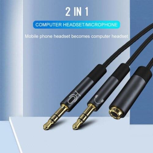 1pcs 2 in 1 3.5mm Y Splitter Anti-interference Headphone Computer Audio Converter High Quality Sound Headset Accessories