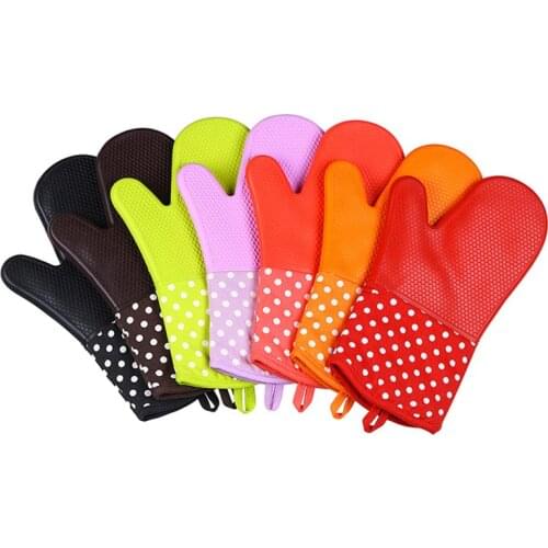 1PC Cake Bakeware Heat Resistant Silicone Oven Glove Cooking Baking BBQ Oven Pot Holder Mitt Cooking Tools -5