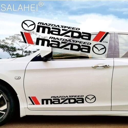 2pcs Car Door Side Stickers Car Styling Body Decoration Decals Film For Mazda ATENZA Axela 5 6 323 626 RX8 CX6 CX5 CX4 MX3 MX5