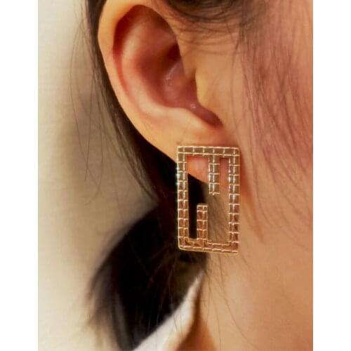 2021luxury Trend Crystal Sparkling Exquisite Temperament Geometric Square Design Luxury Fairy Elegant Drop Earrings For Women