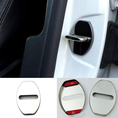 4pcs Door Lock Decoration Protection Stainless Steel Cover case FOR Volkswagen New Jetta Bora Santana Skoda Superb Rapid