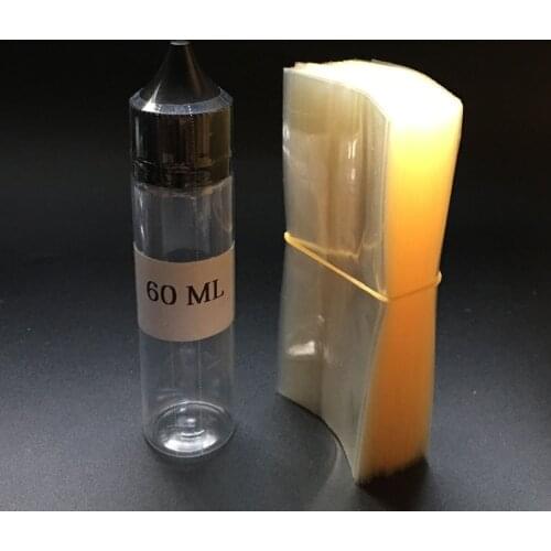5000pcs Clear PVC Heat Shrink Film for 60ml Clear Plastic Pen shape Bottle Shrink Wrap Film Tube
