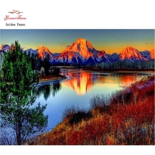 GOLDEN PANNO Diamond Painting Full Square 5D Diy Daimond Embroidery Diamant Mosaic Sale rhinestones pictures Scenery Tree 03