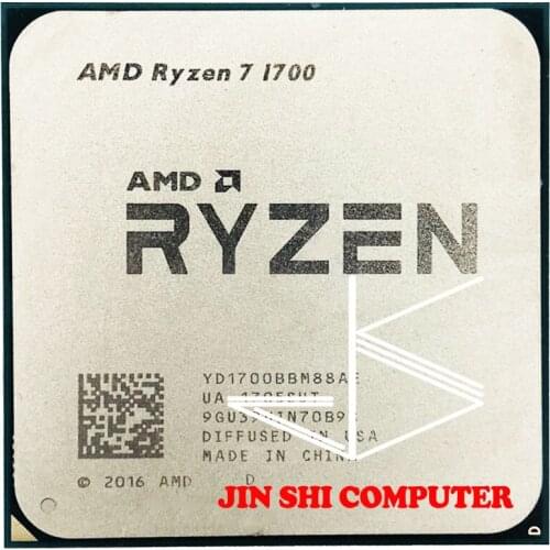 Free Shipping AMD Ryzen 7 1700 R7 1700 3.0 GHz Eight-Core Sixteen-Thread CPU Processor 65W YD1700BBM88AE Socket AM4