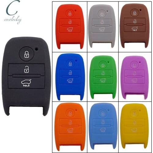 Cocolockey Silicone Car Key Cover Case Holder for KIA Sorento Carens Smart Remote Key Case For Car Fob No Logo Car Styling