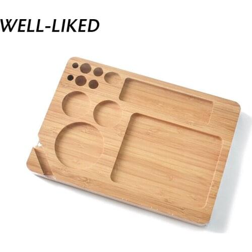 255*160MM Wooden Tray Tobacco Grinder Rolling Storage Plate Tobacco Smoking Hand Roller Rolling Trays Wholesale Gifts For Men