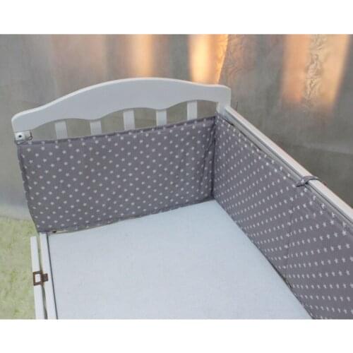 Crib Enclosure Baby Bedding Set 100%cotton Cartoon Crib Bed Bumper Newborns Child Bed Protector Baby Washable Cot Bedding Set