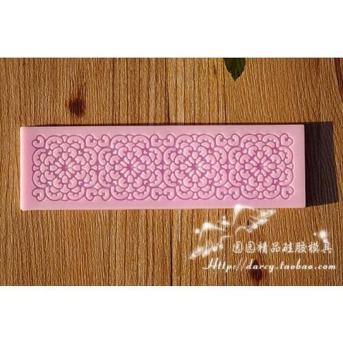 L003 Flower Lace mold Silicone Fondant Mold Gum Paste Cake Decorating cake topper Mould