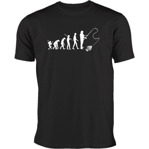 Summer Fashion Cool Tee Shirt Evolution Angler T-Shirt Casual T-shirt Men Short Sleeve Cotton Tshirt Tees