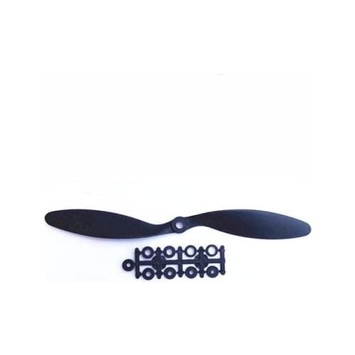 10pcs/lot 1147 1080 1047 9047 8060 7040 HY Black propeller 2 blade paddle slow props big hole for fixed wings RC airplane