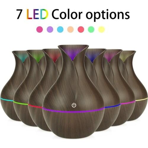 Mini Vase Aroma Diffuser Humidifier USB Charging Desktop Essential Oil Diffuser Colorful Night Light Mini Mist Maker 130ml