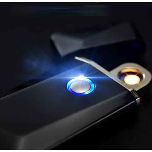 Heating Wire Lighter Induction Lighter, Smart Touch, Ultra-thin and Convenient, USB Rechargeable Double-sided Cigarette Lighter