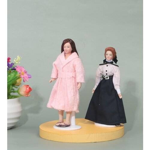 New Arrival 1:12 Miniature Mini Victorian Doll Model Teachers Pajamas Dollhouse Decoration