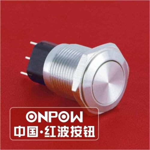 ONPOW 16mm Waterproof IP65 Momentary No fixation Stainless steel Anti-vandal Push Button Switch (GQ16-KF-11/J/S) CE,ROHS