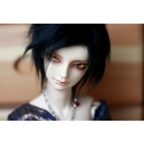 BJD Doll Fur Wig black short straight hair wigs for 1/3 1/4 1/6 BJD DD SD MDD MSD YOSD Uncle doll fur wigs