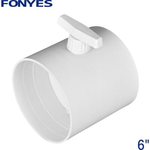 HVAC 6 inch plastic manual air valve volume flow rate damper air duct check valve for 150mm ventilation pipe