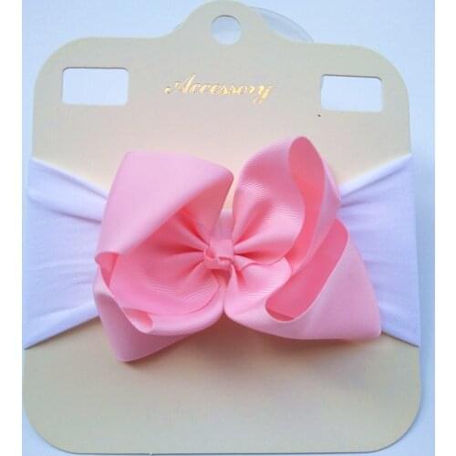 2020 New Bow Hairband Child Hair Accessories Infant Baby Headband Headdress Flower Large Elastic Soft Nylon Hair Band