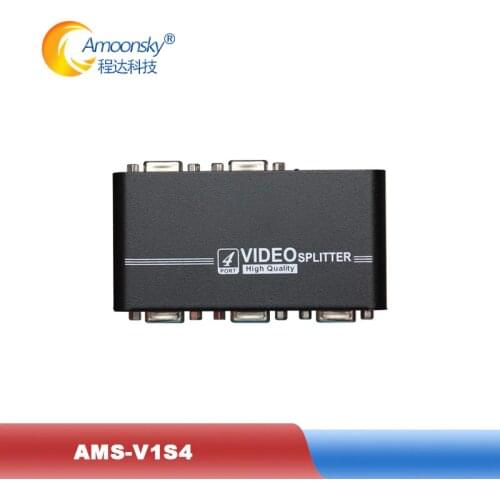 Signal Converter VGA Splitter Monitor VGA Switcher 1 In 4 Out 1x4 Vga To Vga Cable Displayport Vga Adapter AMS-V1S4