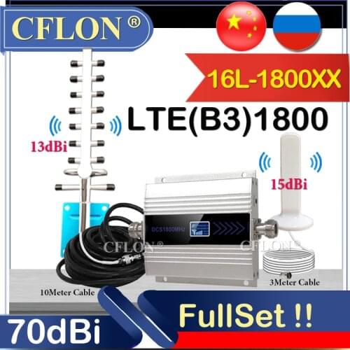 New!!1800Mhz 4G Signal Repeater GSM 1800Mhz 4G CellPhone Signal Booster B3 DCS LTE1800Mhz GSM Repeater 2G4G Cellular Amplifier