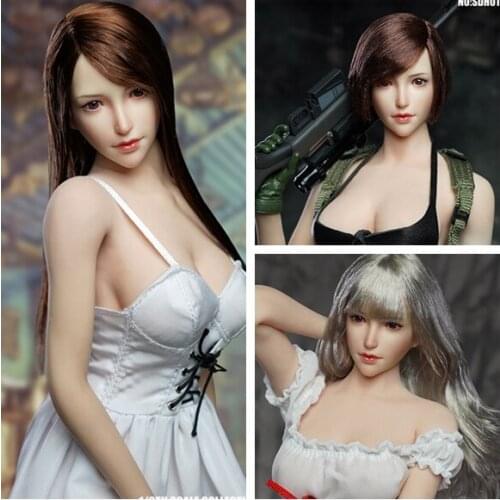 SUPER DUCK 1/6 Scale SWEET Beauty Girl Head Carving Sculpt Model SDH017 for 12" Female Action Figure Body Model Toys Collectible