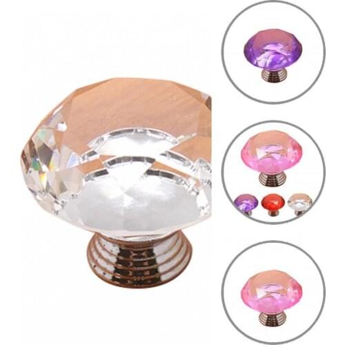 Home Improvement Fashionable Design Practical Punch-free/Punch Drawer Handle Glass Cabinet Knobs Shiny for Wardrobe