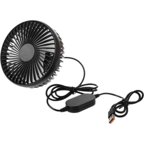 Universal 360 Degree Rotation Adjustable Car Air Vent USB Fan 3 Speed Electric Air Blower Cooling Fan with ON OFF Switch
